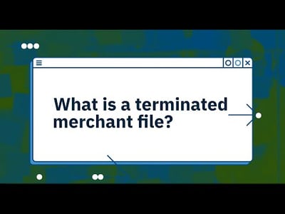 What is a terminated merchant file?